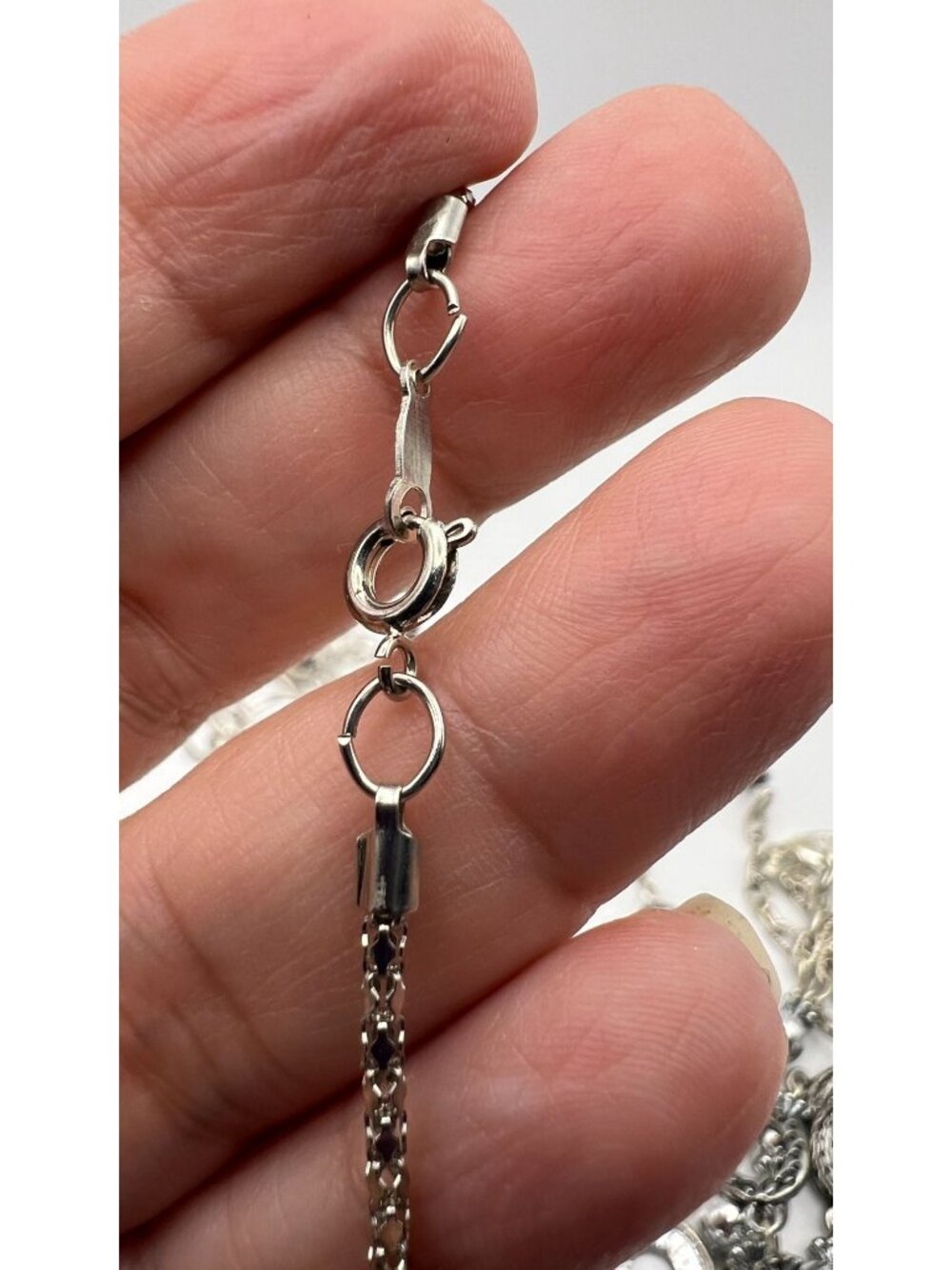 Set Of 3 Silver-Tone Necklaces With Dreamcatcher Beaded Rings & Ornamental Desig - Picture 7 of 7